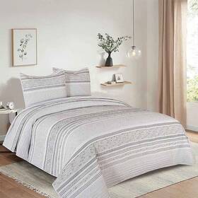 Zest Ztqt3-001-talox Home Quilt Set Tufted Or Textured King Size 3-piece - Talox