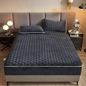 Ls054 Ziqinpsq Milk Velvet Fitted Sheet-cozy Comfy Flannel Bed Sheets - Soft