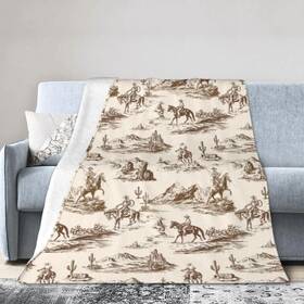 Mtcd10842 Zntuv Western Throw Blanket Soft Cozy Warm Women Men 60 Inch X50 For Couc