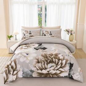 Zsb011 Zsyayaha Flower Bedding Sets Queen Bed Comforter Set Floral For Women Gorgeou