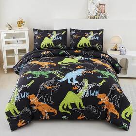 Zse001 Zsyayaha Twin Comforter Set For Boys Dinosaur Bedding Kids Bed T