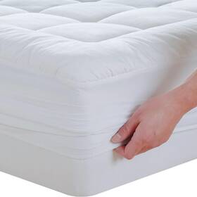 Mpad1000z-3 Zutan Mpad1000z-3/3 Quilted Mattress Pad Fitted Elastic Protector Cover Stretches Up