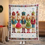 Ballet Nutcracker Christmas Quilt Blanket Winter Holiday Xmas Art Home Decor Set. Fixed Price $44.73.