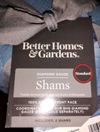 Brand New Better Homes & Gardens Shams Diamonds Gauze 2 King Size. Fixed Price $13.88.