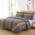 Chezmoi Collection Avery Striped Cotton Quilt Set Queen Size 3-PIECE Soft. Fixed Price $127.66.