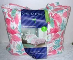 Cynthia Rowley Flamingo Twin Quilt & 1 Sham Tote Bag - 68X86 New. Fixed Price $52.20.