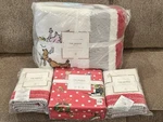 New Pottery Barn Teen The Grinch Full Quilt Shams Red Cotton Sheet Set Christmas. Fixed Price $399.95.