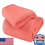 Glamburg 100 Cotton Thermal Blanket Breathable King Size Waffle All. Fixed Price $57.58.