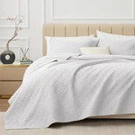 Exq Home Quilt Set Full/queen Size White 3 Piece,lightweight Soft Coverlet Squar. Fixed Price $50.88.