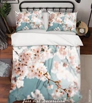 3D Cherry Blossoms Blue Background Quilt Cover Bedding Sets Pillowcases 64. Fixed Price $86.84.