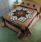 New! Amish Handmade Quilt! Improved Lone Star 106 X 118. Fixed Price $425.00.