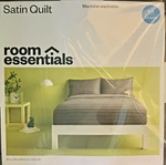 Full/queen Satin Quilt Dark Gray - Room Essentials Midweight Sateen Coverlet New. Fixed Price $25.99.