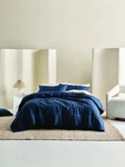 Linen House Nimes Coverlet (navy) - 260CMX240CM. Fixed Price $332.26.