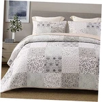 Reversible Boho Quilts Twin Size, Gray (68"X88") Patchwork Lightgrey. Fixed Price $42.10.