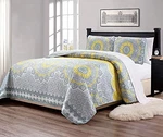 Linen Plus 3PC Over Size Quilted Bedspread Floral King/california Yellow. Fixed Price $35.86.