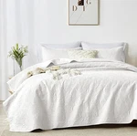 Davulos White Floral Quilt Bedding Set Full/queen Microfiber Reversible Bohemian. Fixed Price $24.99.