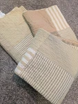 Cozy Line Queen Brown Stripe Checker Patchwork Cotton Reversible Quilt Bed Set. Fixed Price $39.99.