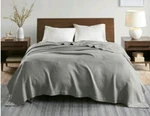 Madison Park Blanket Grey 90X90 Full/queen Size Knit Egyptian Cotton (795). Fixed Price $54.99.
