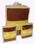 Dransfield & Ross Vannerie Rust Full/ Queen Coverlet Shams Set Neiman Marcus. Fixed Price $127.99.