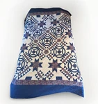 Vintage Hand Made Amish Quilt Full/queen Size 111" X 98" Teal Pink White. Fixed Price $119.99.