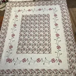 Jc Penney Beatrice Home Embroidered Carnation Floral King Quilted Bedspread. Fixed Price $55.00.