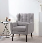 Modern Chenille Arm Chair Comfy Soft Padded W/ Pillow For Living Bedroom. Fixed Price $171.80.