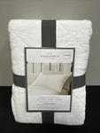 Threshold White Quilted Diamond Stitch Linen Blend Standard Pillow Sham. Fixed Price $16.17.