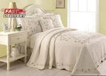 Modern Heirloom Felisa Floral Embroidered Quilted Bedspread, Lightweight All Sea. Fixed Price $142.74.