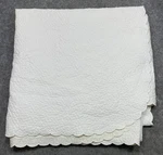 Yves Delorme Paris Coverlet Quilt Bedspread Ivory Cream Scalloped King 100X103. Fixed Price $199.99.