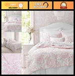 Laura Ashley Twin Reversible Cotton Floral Quilt Set Bedford Pink 2 Piece. Fixed Price $133.99.