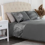Mellanni Duvet Set With Velvet Stripe, Microfiber Comforter Cover, 2 Shams. Fixed Price $36.97.