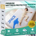 Ohgeni Waterproof Mattress Protector, Twin Size (2 Pack), White. Fixed Price $32.68.