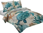 Ocean Comforter Turtle Set, Sea Bedding Collections Soft. Fixed Price $83.99.