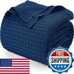 Utopia Bedding Navy 100 Cotton Waffle Blanket 300 Gsm King - 90X108 Inch Soft. Fixed Price $63.54.