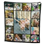 Custom Photo Quilt - Personalized Memory Keepsake Blanket Family Gift. Fixed Price $109.99.
