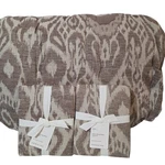 Pottery Barn Ikat Jacquard King Comforter Set Fig 2 Euro Shams Luxury Bedding. Fixed Price $259.99.