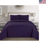 Mk Collection Solid Embossed Bedspread Cover Size Dark Purple, King/.... Fixed Price $48.67.