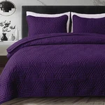 Whale Flotilla Soft King Size Quilt Set For All Seasons , 3-PIECE Ultrasonic Geo. Fixed Price $45.50.