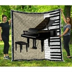 Grand Piano Quilt Elegant Art & Timeless Musical Inspiration. Fixed Price $99.95.