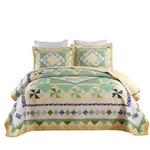 3-PIECE Pin-wheel Pattern Quilt Set Lightweight Bedspread With Pillow Shams. Fixed Price $68.98.