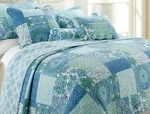 New! Cozy Shabby Chic Blue Aqua Sage Green Tropical Beach Modern Quilt Set. Fixed Price $158.32.