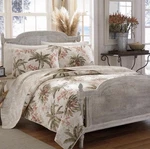 Tommy Bahama Quilt Set 88" X 68" Twin Polyester Floral Cotton Beige 2-PIECE. Fixed Price $54.99.