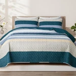 Navy Blue Reversible Whale Print Full Queen Quilt Set - Ocean Theme Bedding. Fixed Price $55.98.