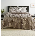 Anthropologie Rivulets Quilt Queen Grey Mushroom Ruffle Bedding & Standard Sham. Fixed Price $150.00.