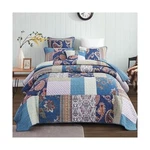 Tache Cotton Patchwork Vintage Bohemian Paisley Floral Damask Green Purple Bl.... Fixed Price $185.00.