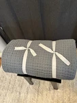 Pottery Barn Pick-stitch Handcrafted Cotton Linen Quilt, Full/queen, Sonoma Blue. Fixed Price $167.00.