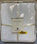 Hiend Accents King Linen Quilt White Nip. Fixed Price $124.99.