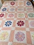 Vintage Antique Dresden Plate Quilt, Handmade, Beautiful! 60X 80. Fixed Price $175.00.