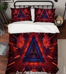 3D Laser Triangle Space Quilt Cover Bedding Sets Pillowcases Queen. Fixed Price $61.53.