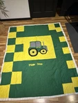 Handmade John Deere Quilt Twin 88X65. Fixed Price $180.00.